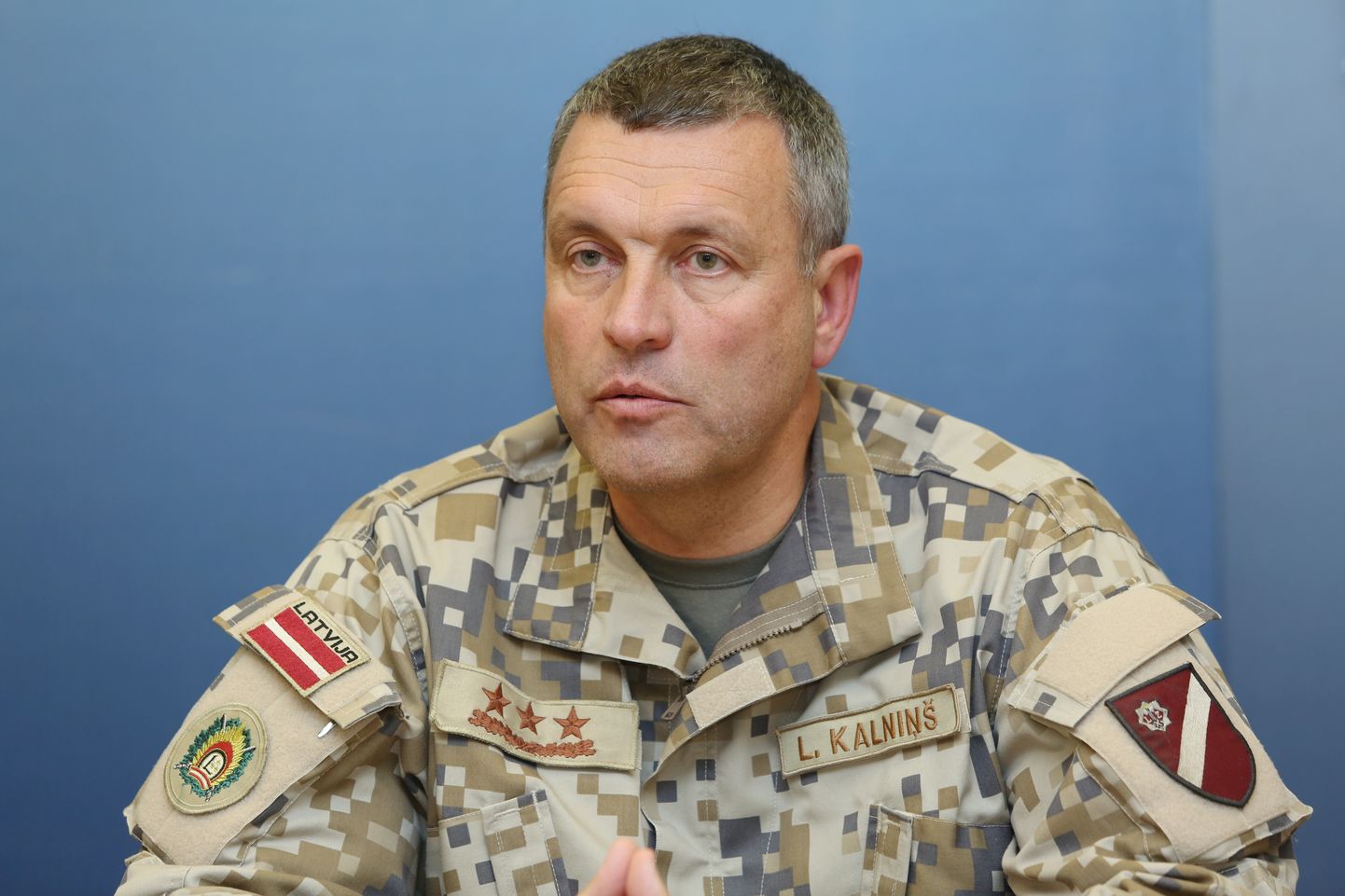 Nacionālo bruņoto spēku komandieris ģenerālleitnants Leonīds Kalniņš