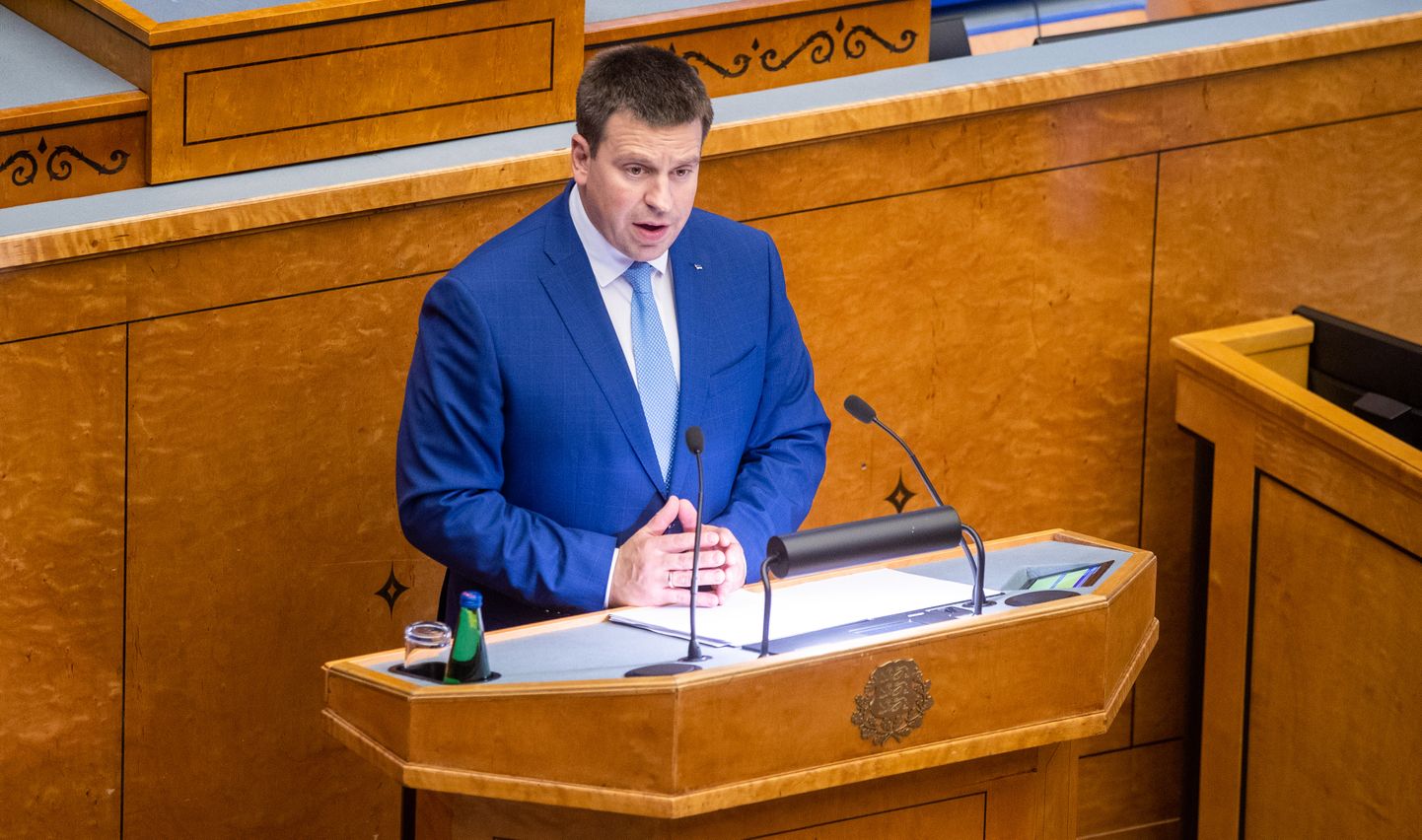 Endine peaminister Jüri Ratas riigikogus.