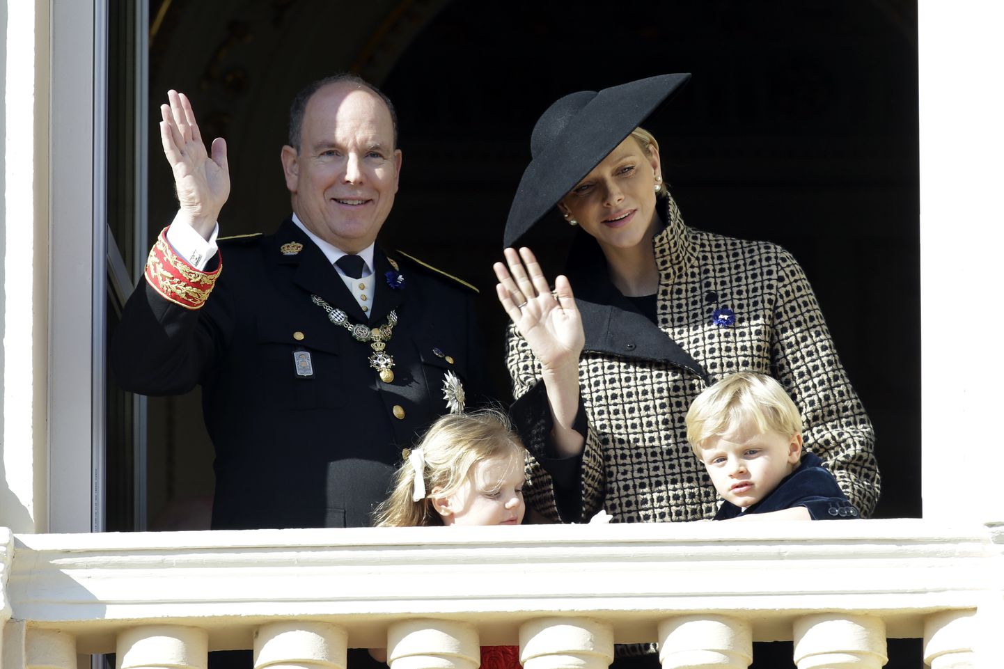 Monaco vürst Albert II, vürstinna Charlene ning nende kaksikud, printsess Gabriella ja prints Jacques