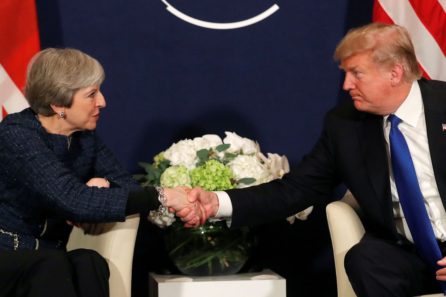 Theresa May ja Donald Trumpi kohtumine tänavu jaanuaris.