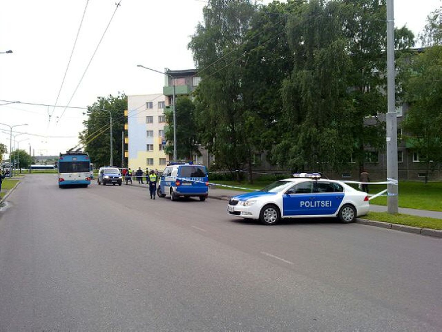 Полиция Таллинна на месте преступления.