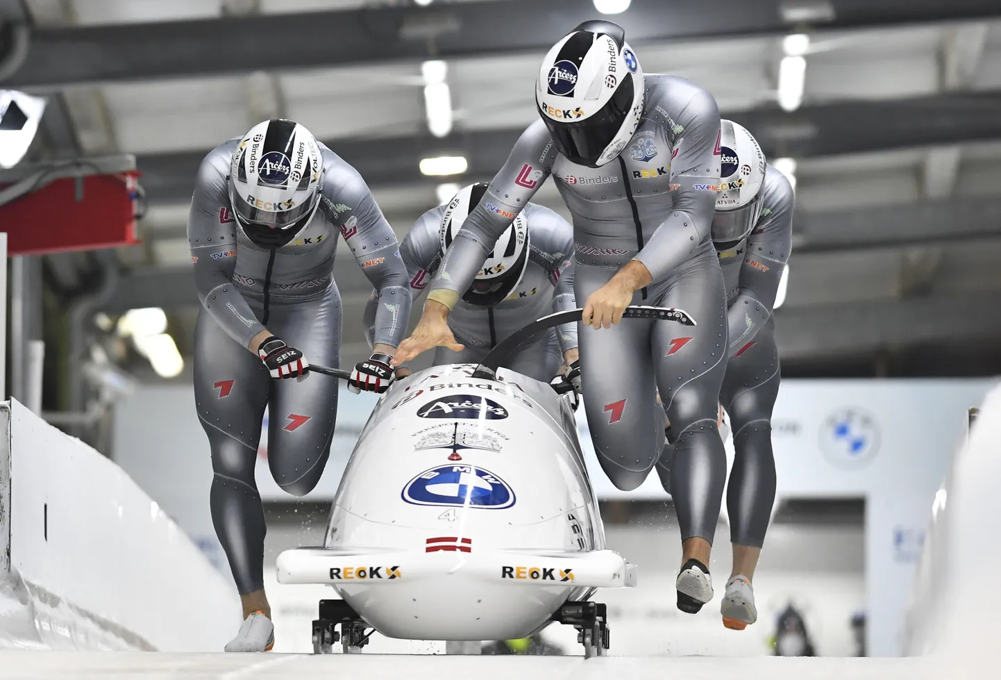Latvijas bobslejisti (pilots Oskars Ķibermanis)