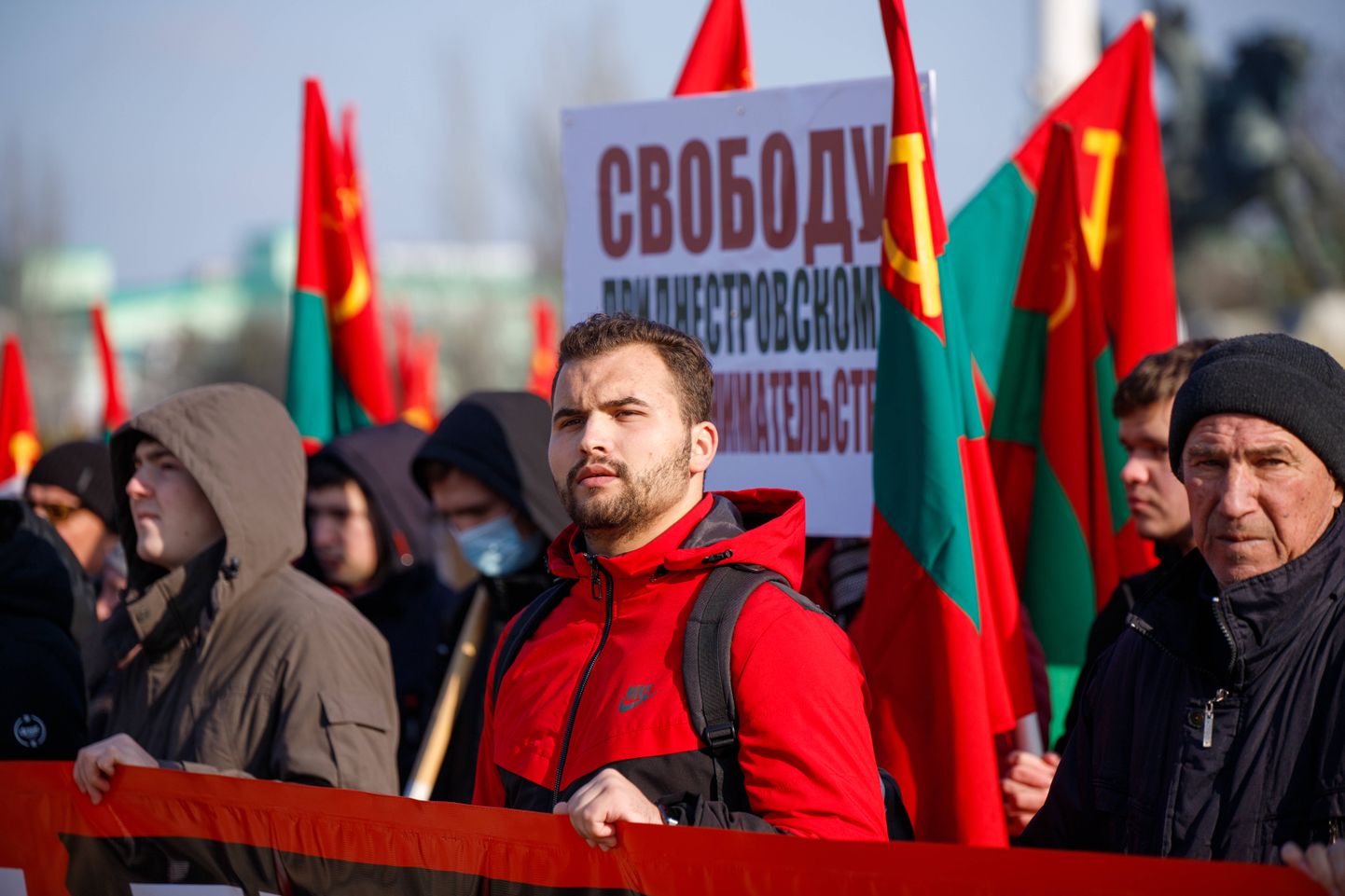 Moldova riigivõimuvastane meeleavaldus möödunud kuul Tiraspolis.
