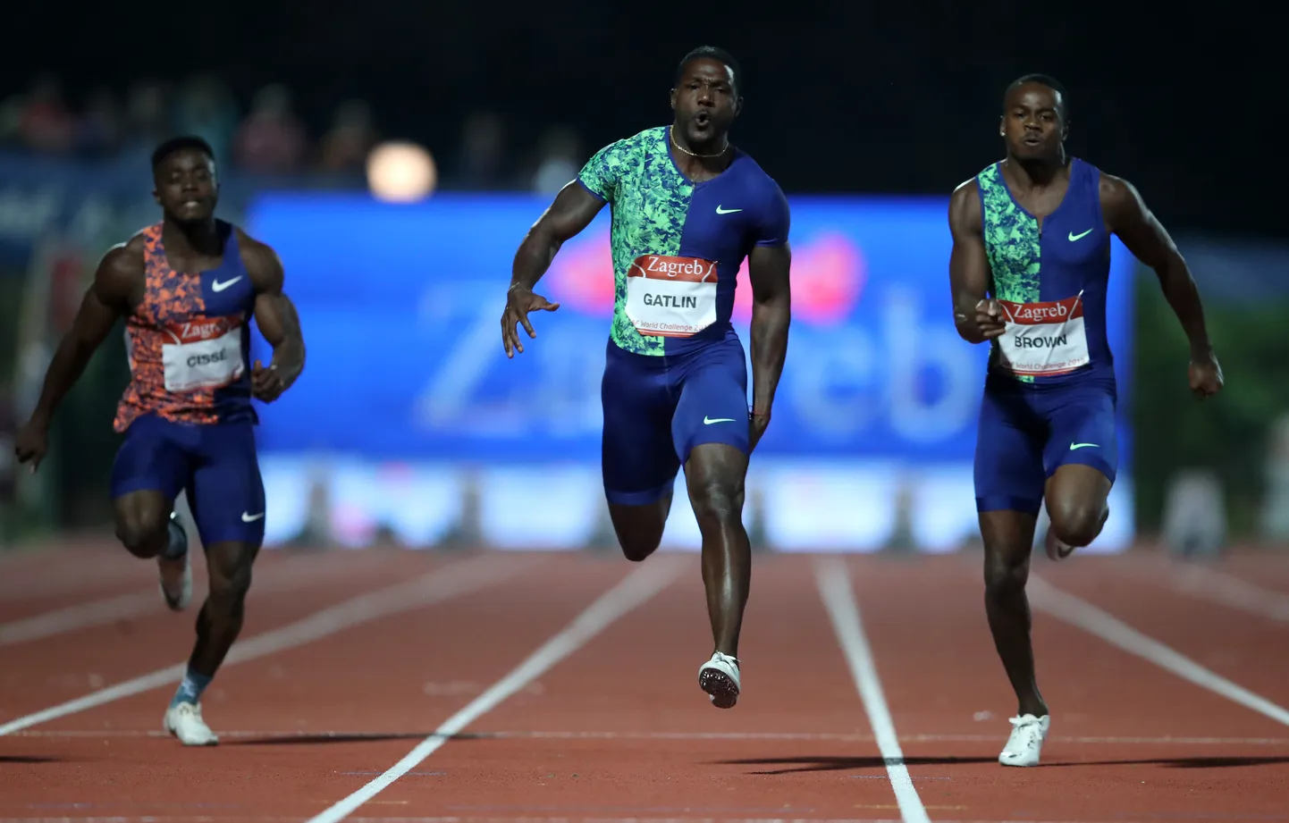 Justin Gatlin (keskel).