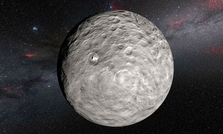 Kunstniku astronoomiliste andmete põhjal kujundatud nägemus Ceresest. NASA