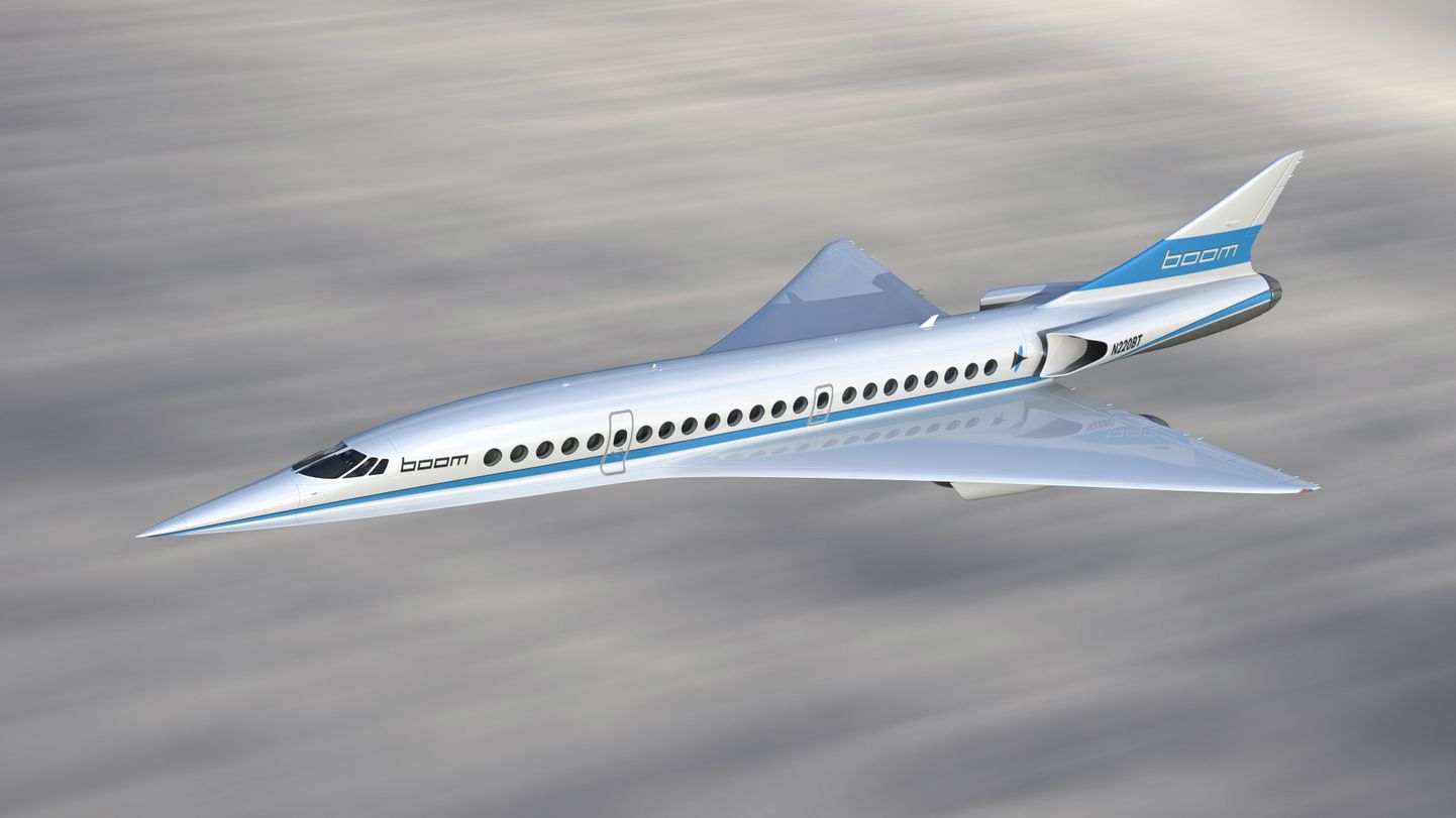 Boom Technology poolt plaanitav 55 istekohaga ülehelikiirusel lennuk