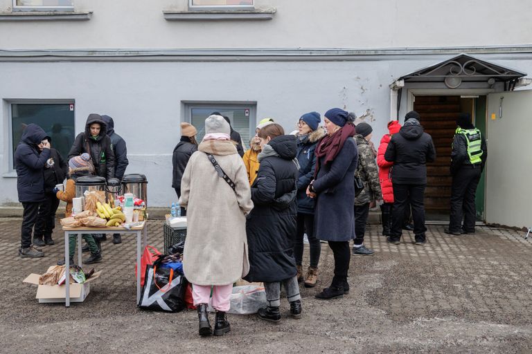 Sõjapõgenike vastuvõtukeskus Tallinnas Niine 2. 07.03.2022.