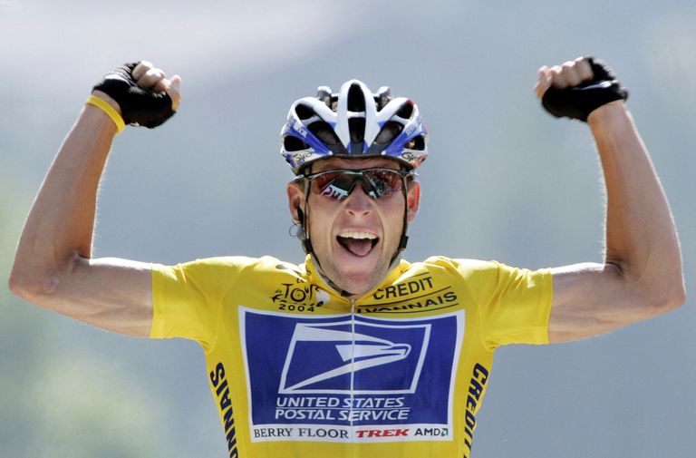 U.S. Postal Service`i meeskonna liider Lance Armstrong 2004. aasta Tour de France`il.