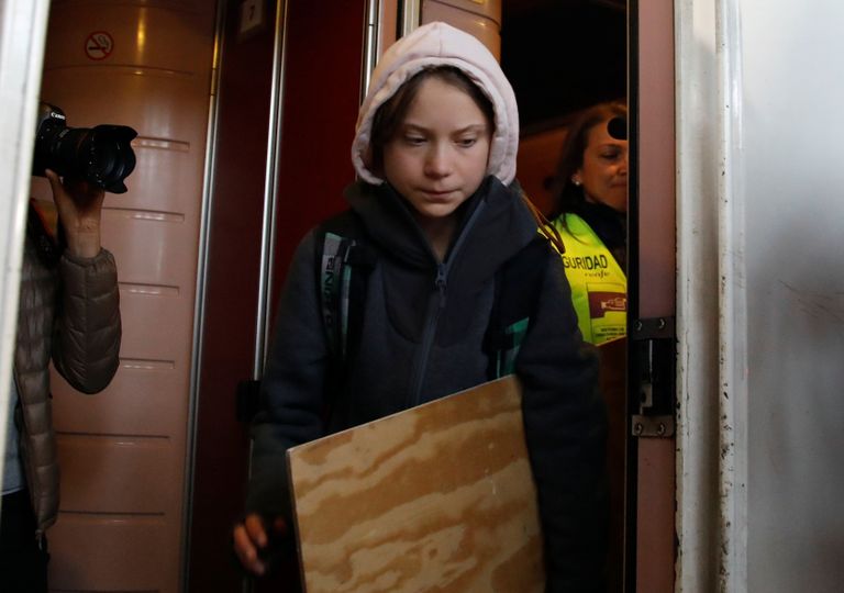 Greta Thunberg saabus 6.detsembril 2019 Hispaaniasse Madrid kliimakonverentsile