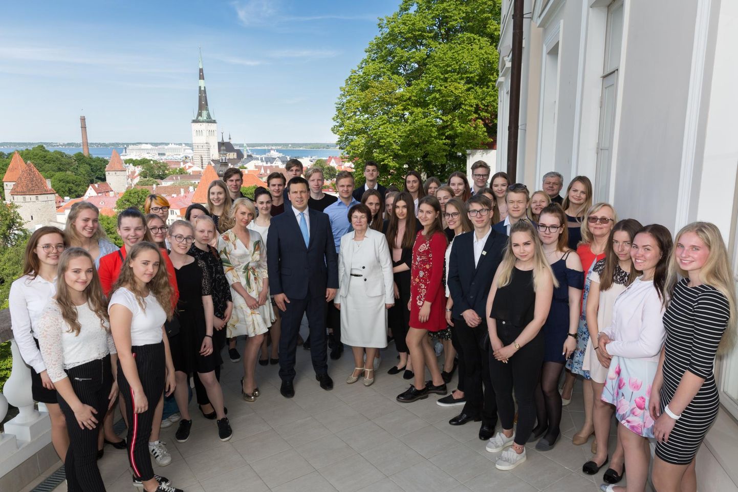 Parimate õpilasfirmade esindajad peaminister Jüri Ratase vastuvõtul FOTO: Vabariigi Valitsus