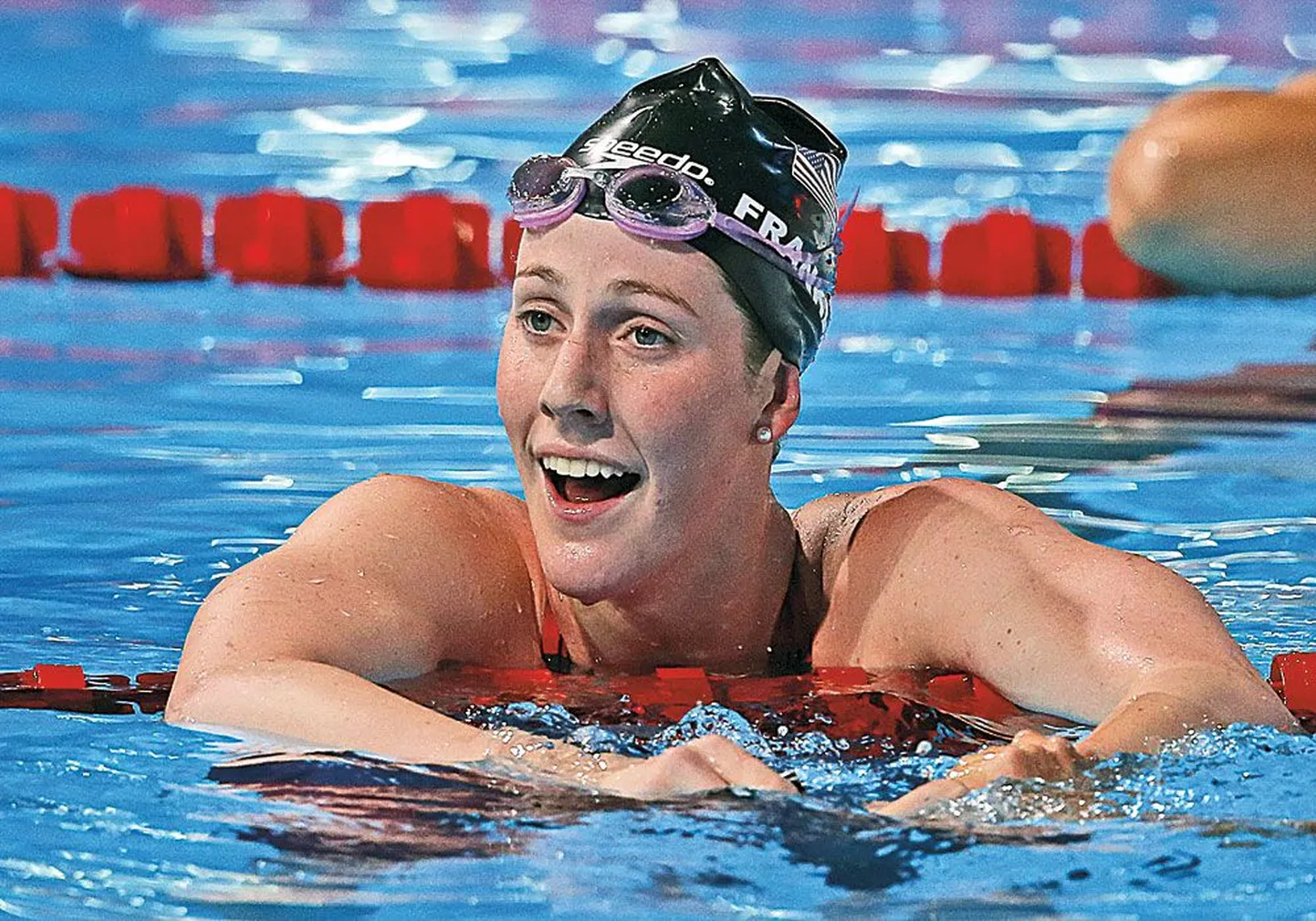 Missy Franklin on rõõmus ja rahul, sest võitis MMil juba kuuenda kuldmedali. Ükski naine pole ühel MMil enamat suutnud.