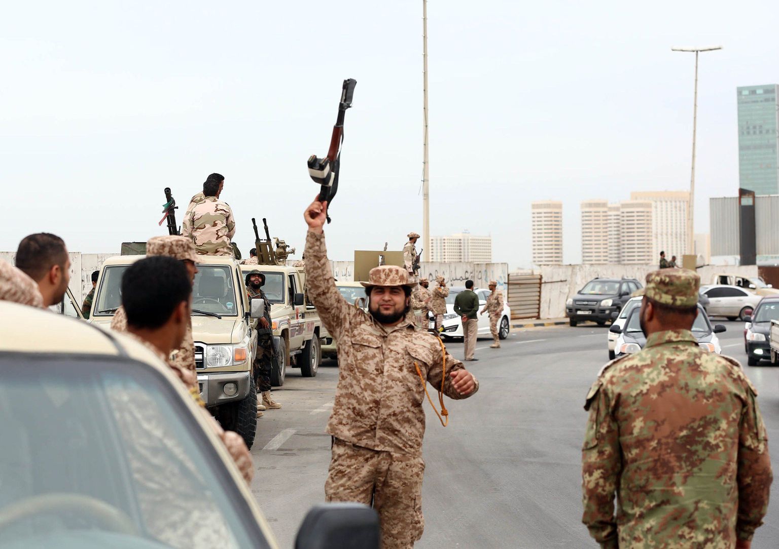 Liibüa sõdurid Tripolis.