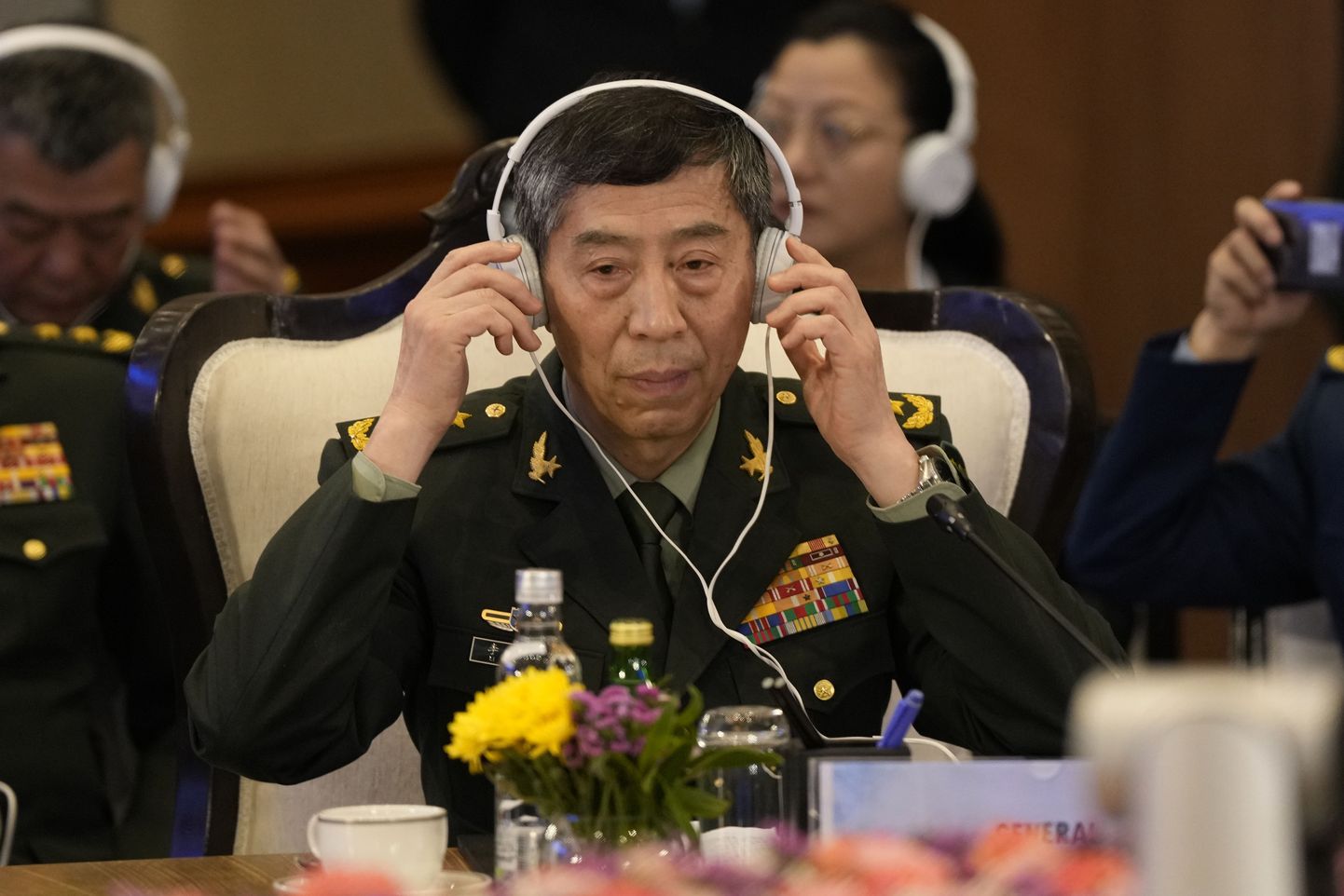 Hiina kaitseminister Li Shangfu Singapuri julgeolekukonverentsil.