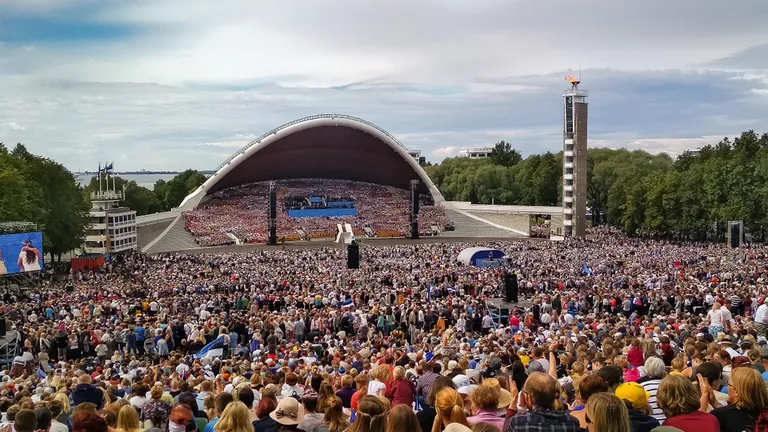 Tallinn, Eesti- Juuli 07, 2019: XXVII laulu- ja tantsupidu