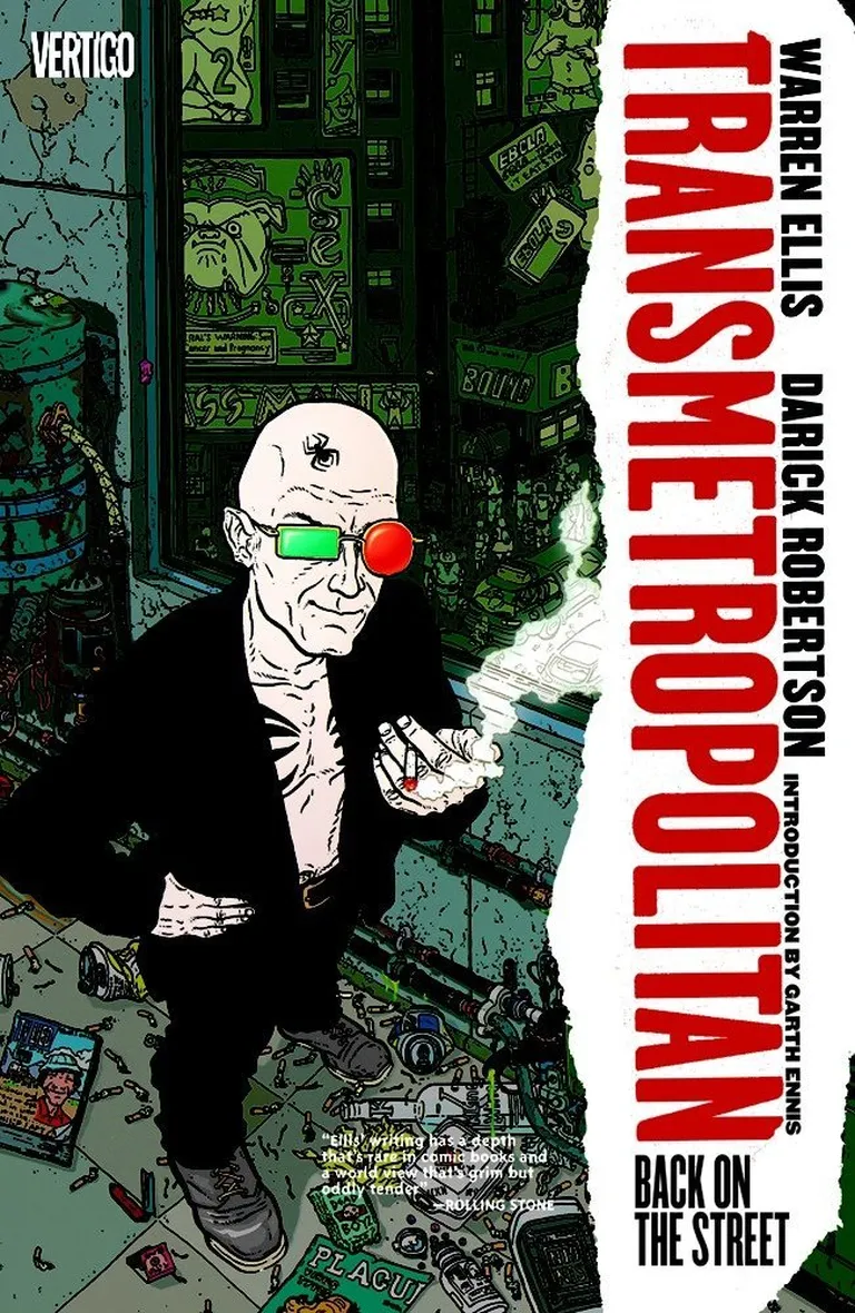 Warren Ellise ja Darick Robertsoni kultuskoomiksi "Transmetropolitan" esimene osa.