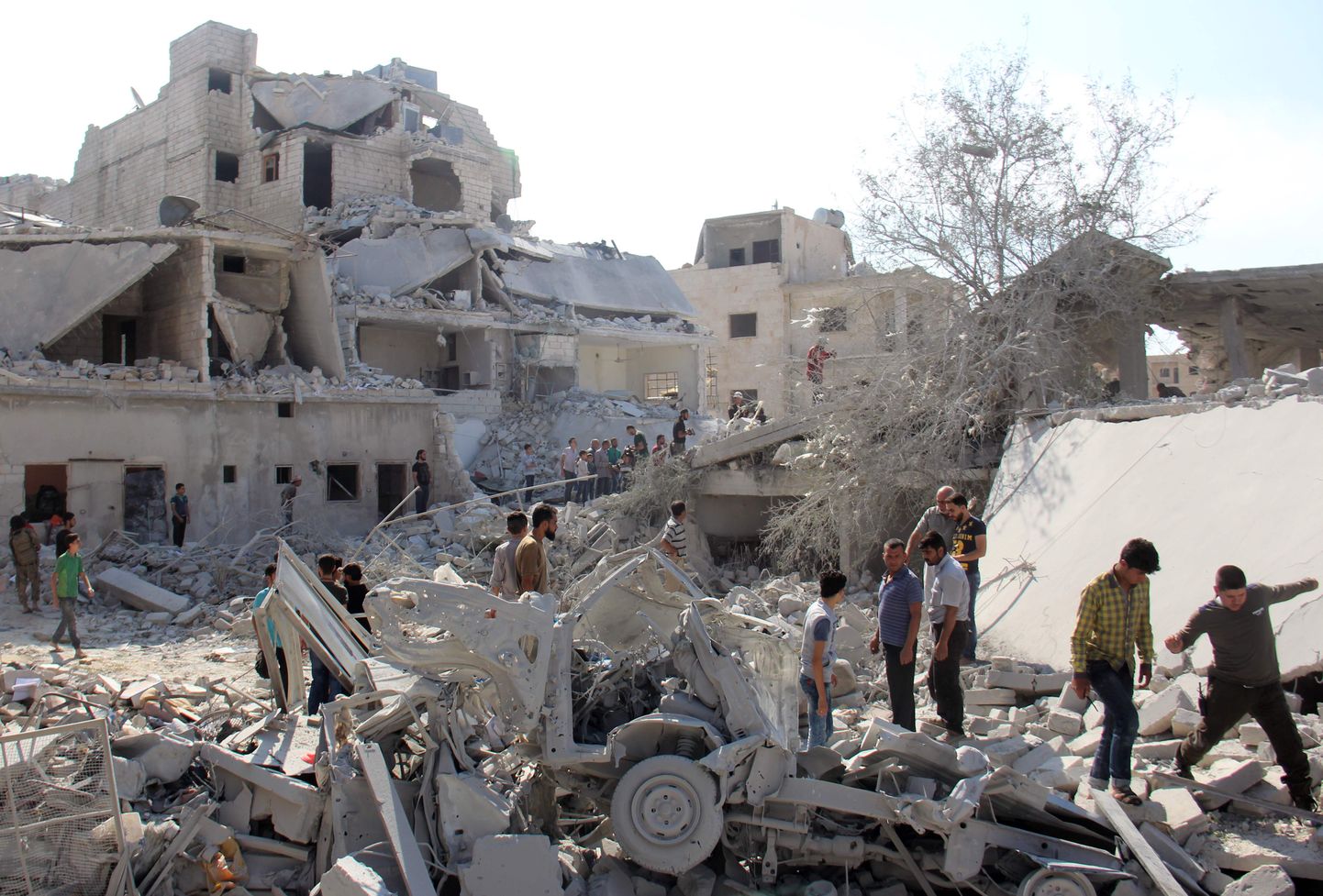 Pärast pommitamist Idlibi provintsis. Foto on illustratiivne.