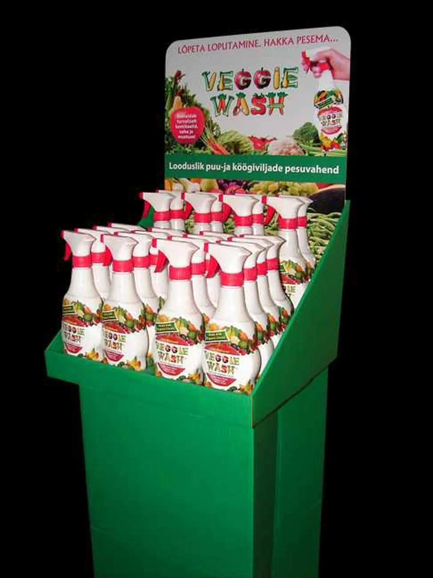 Puu- ja köögiviljade pesuvahend Veggie Wash.