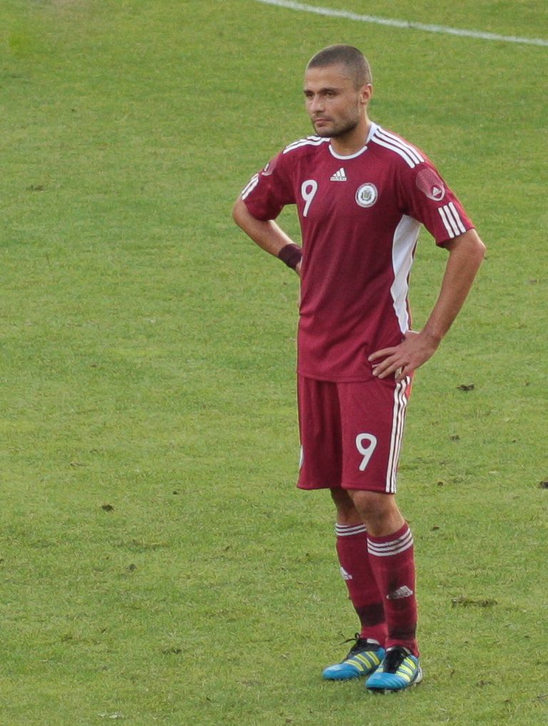 Maris Verpankovskis esindamas Läti jalgpallikoondist