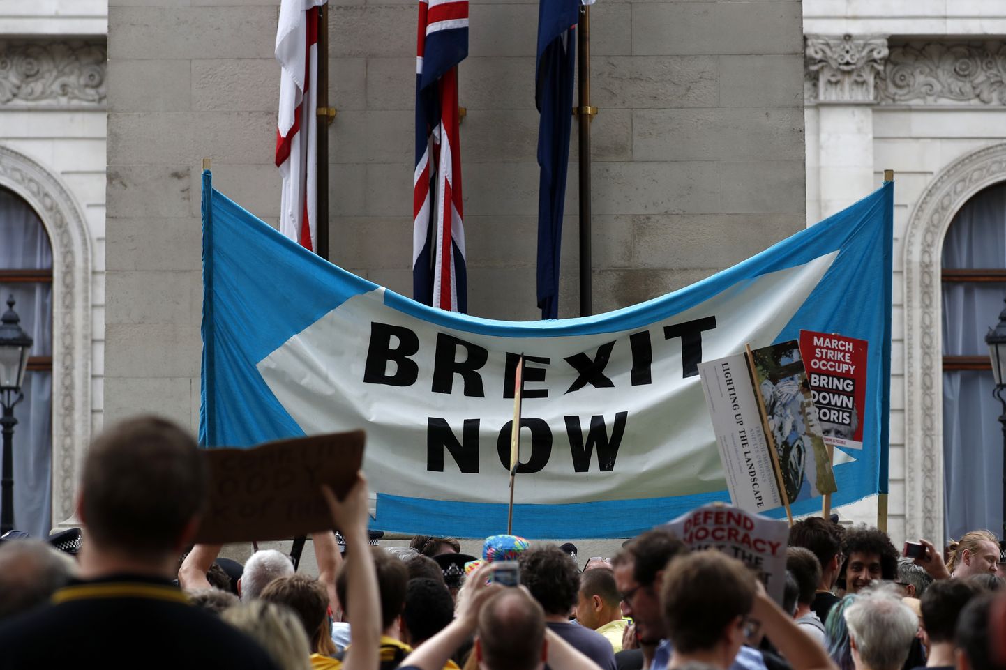 Brexiti toetajate meeleavaldus Londonis.