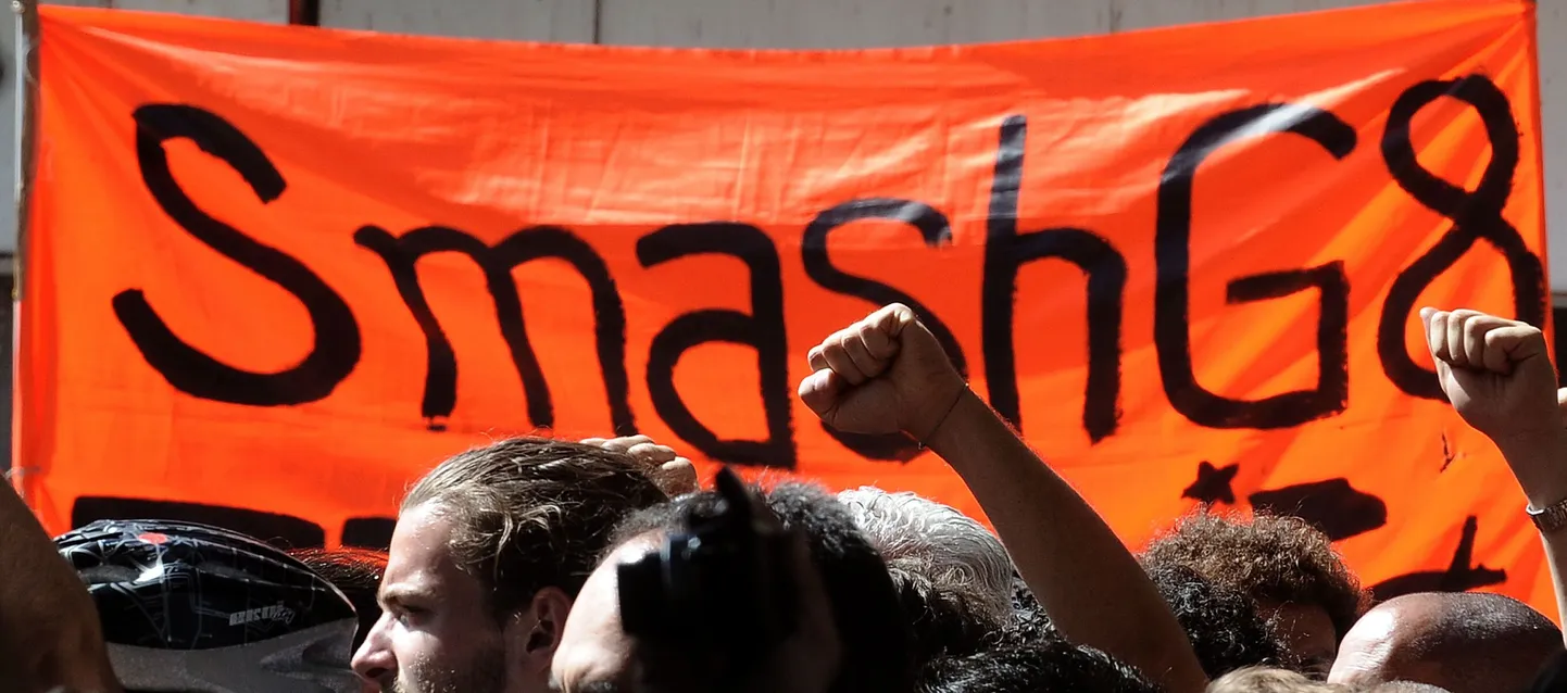 G8 vastased protestijad Itaalias.