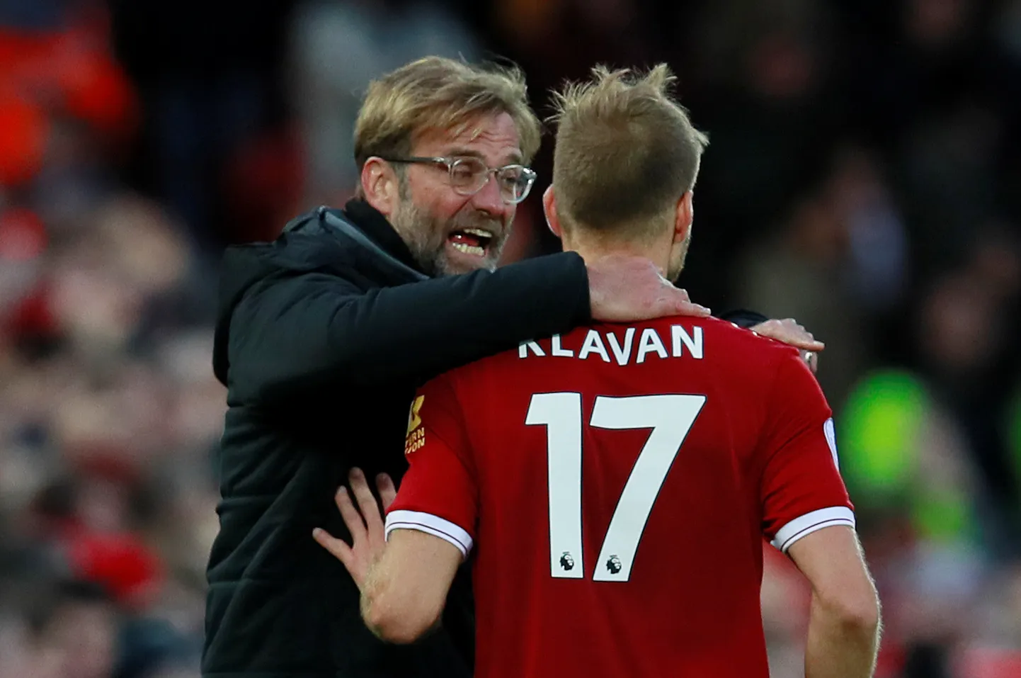 Jürgen Klopp ja Ragnar Klavan.