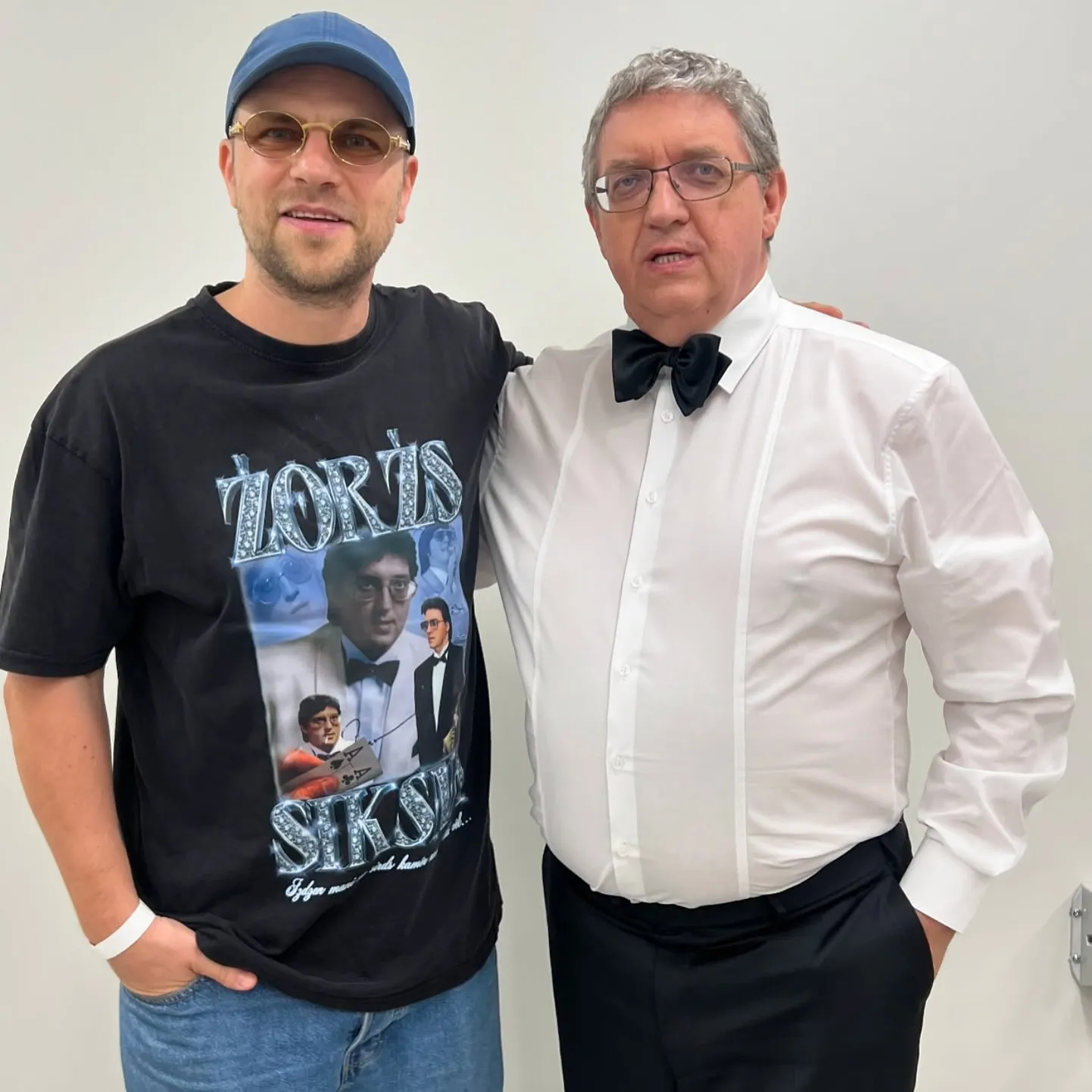 Reperis Ozols un latviešu estrādes zvaigzne Žoržs Siksna.