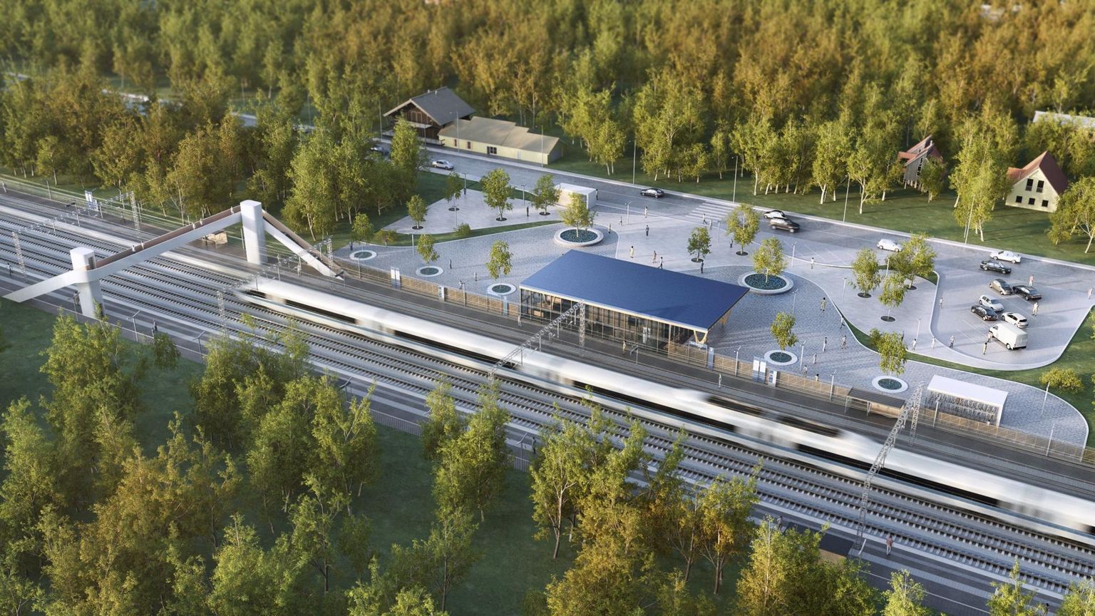Rail Baltica projekti raames ehitatakse Eestisse ligi 213 kilomeetri pikkune kiirrongidele sobiv raudtee, maanteeviaduktid, ökoduktid, piirkondlikud rongijaamad ja peatused.