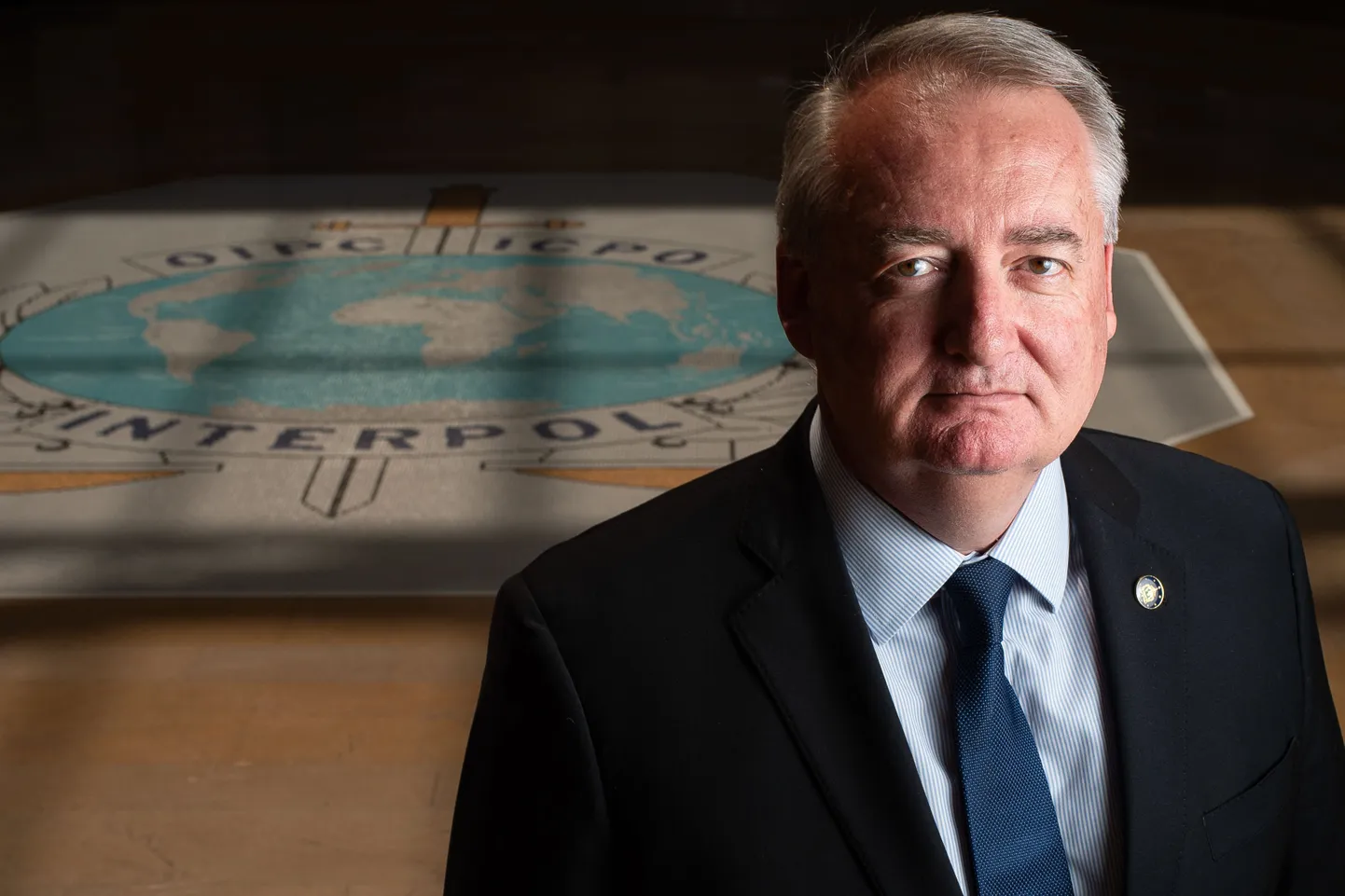 Interpoli politseiküsimuste tegevdirektor Tim Morris teisipäeval organisatsiooni peakorteris Lyonis.