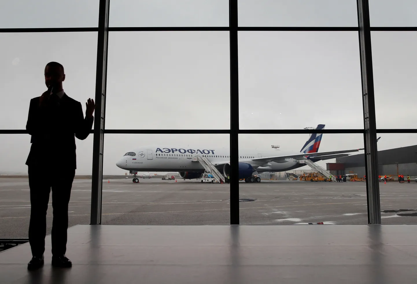 Aerofloti  Airbus A350-900 Šeremetjevo lennujaamas.