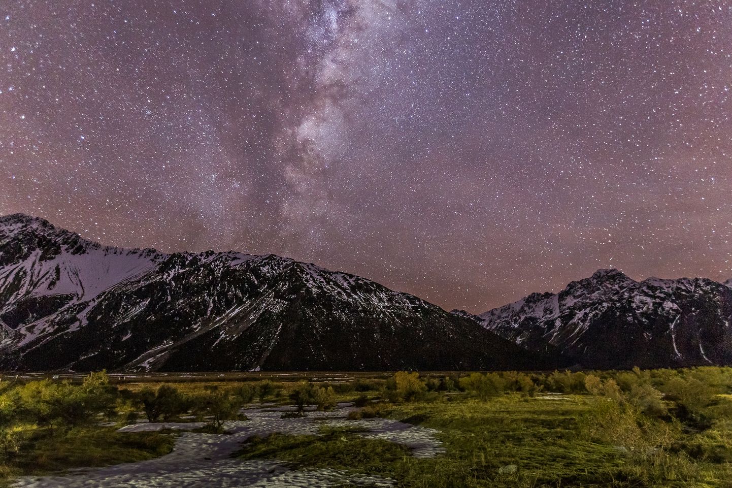 Заповедник Aoraki Mackenzie International Dark Sky Reserve в Новой Зеландии.