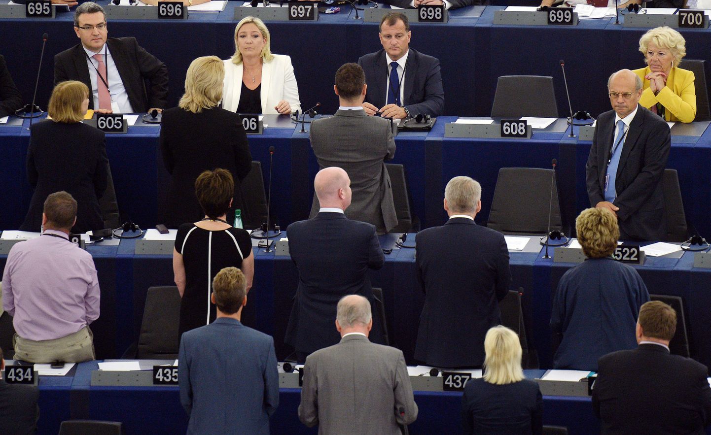 Euroskeptikud täna Euroopa Parlamendis.