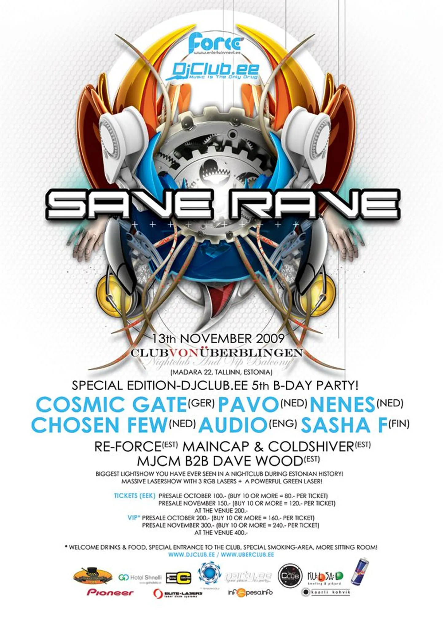 Save Rave 13. novembril Club Von Überblingenis