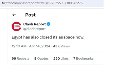 Clash Report andmeil on ka Egiptus oma õhuruumi kinni pannud.