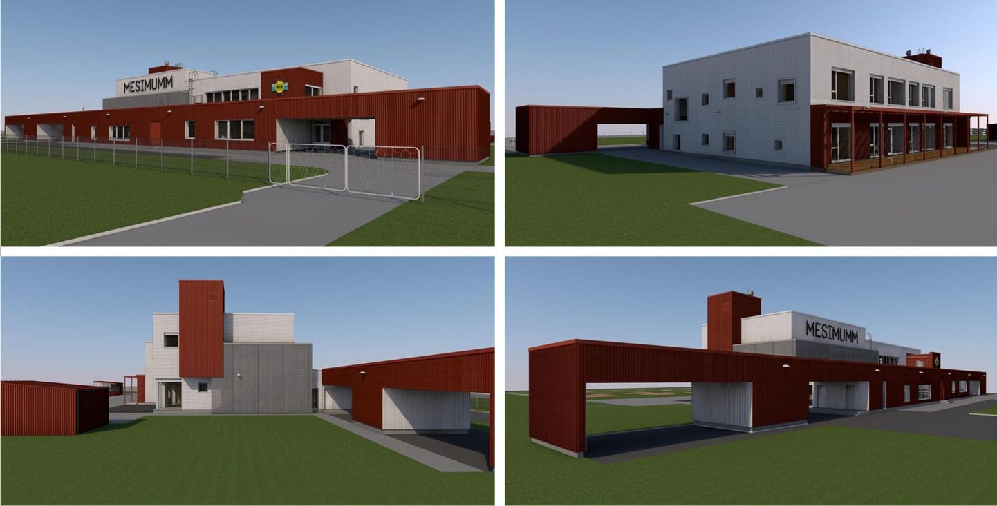 Arhitektuuribüroo Ansambel AB valmistatud 3D vaade Aravete uuele lasteaiale.