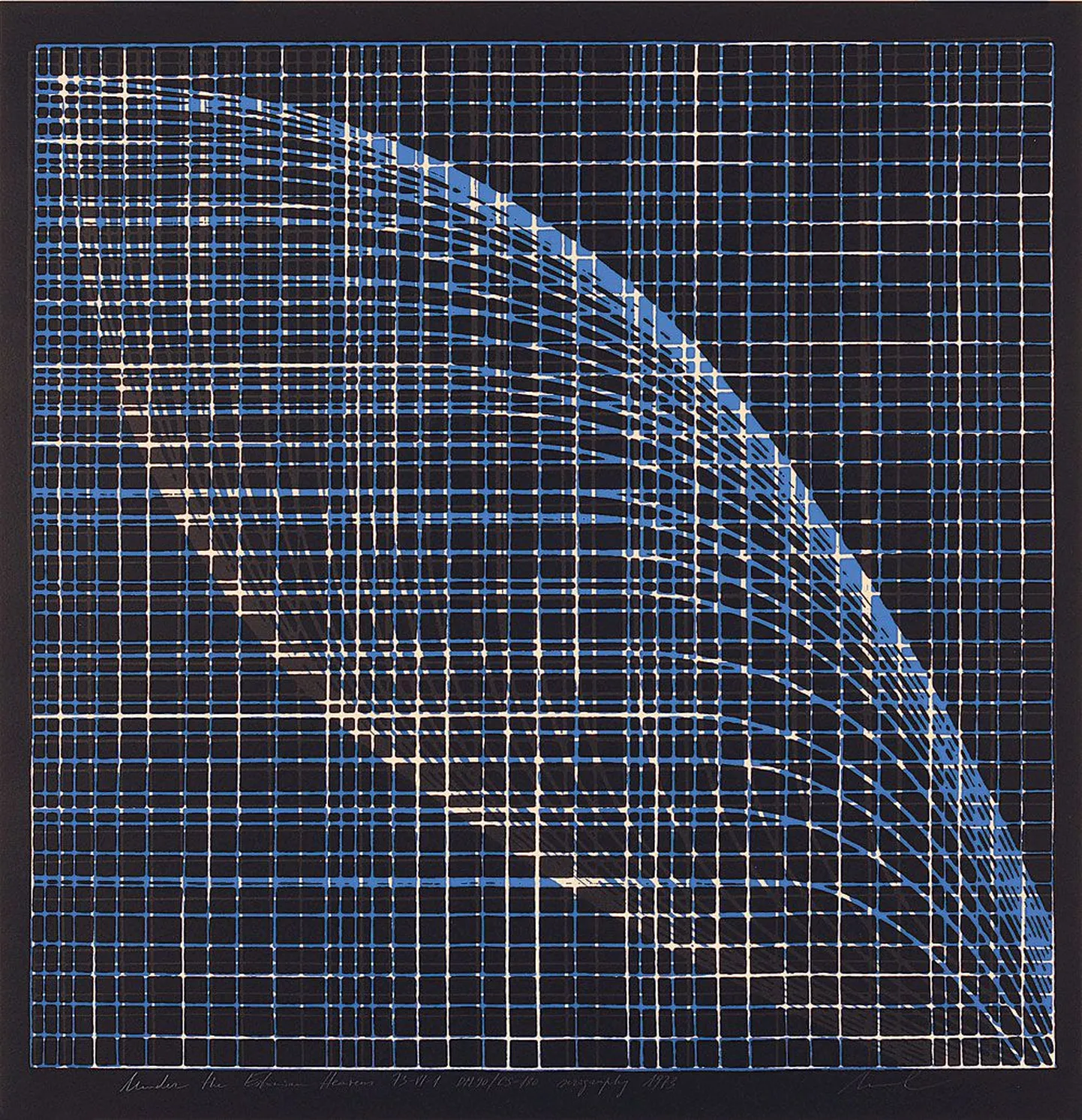 Raul Meel, «Taeva all», 1973, siiditrükk.