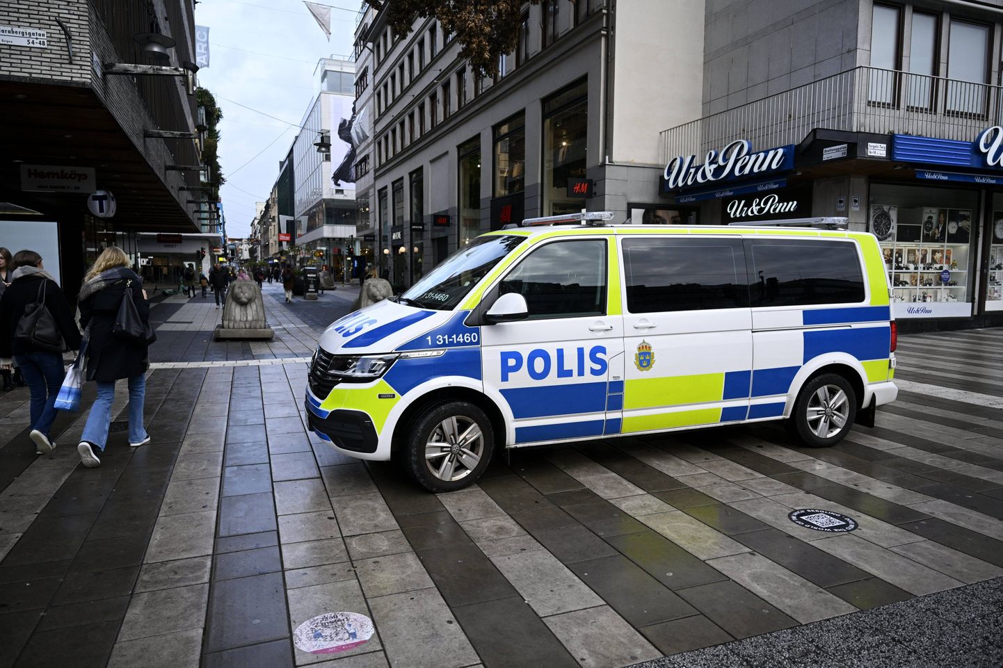 Politseikaubik Stockholmi kesklinnas. NB! Pilt on illustreeriv.