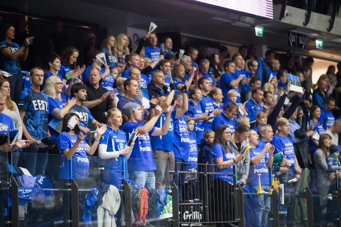 Võrkpallikoondise fännid.
