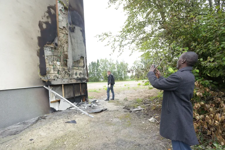 Põlengus kahjustada saanud Vao pagulaskeskus. Foto: Marianne Lootents/Virumaa Teataja