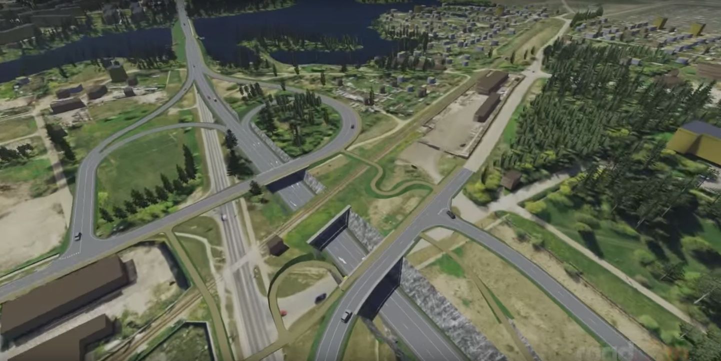 Эскизное решение реконструкции Таллиннского шоссе в Силламяэ.