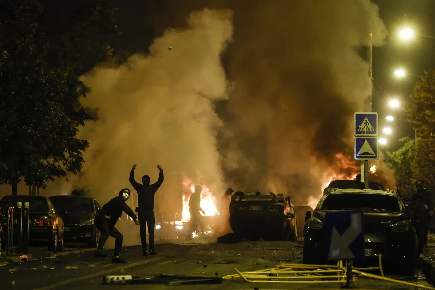 Politseivastased protestid Pariisi lähedal Nanterre'is, kus liikluspolitsei lasi maha 17-aastase noore mehe, 29. juunil 2023
