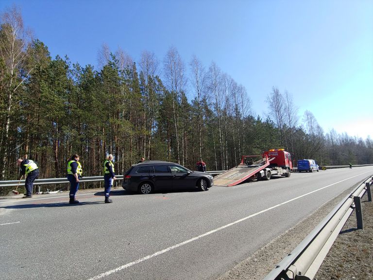 Tallinna-Pärnu-Ikla maanteel Rannametsas põrkasid kokku piimaveok ja sõiduauto.