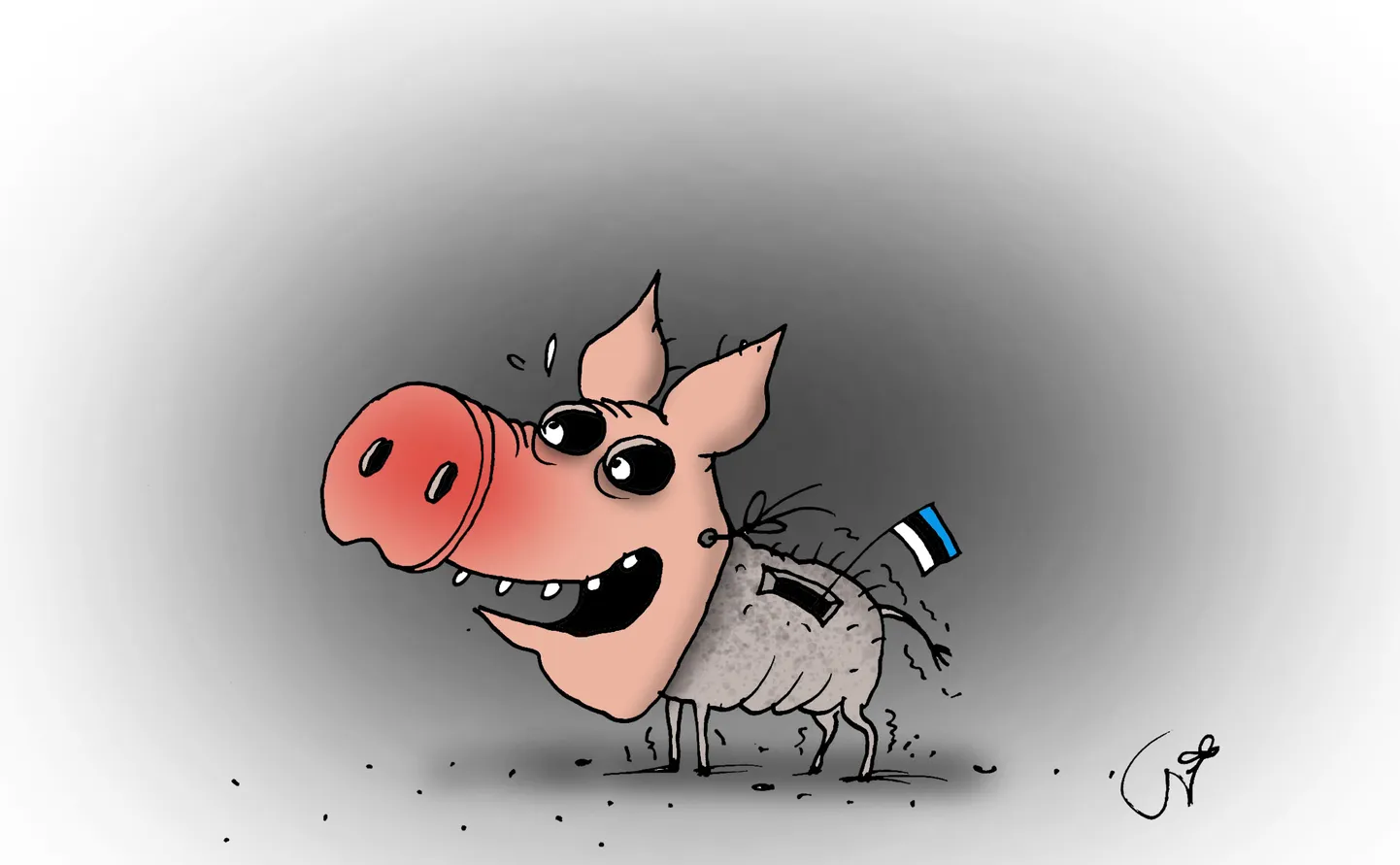 Urmas Nemvalts joonistab.