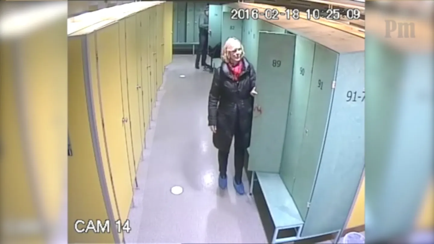 Kaamerapilt Keila tervisekeskuse riietusruumist.