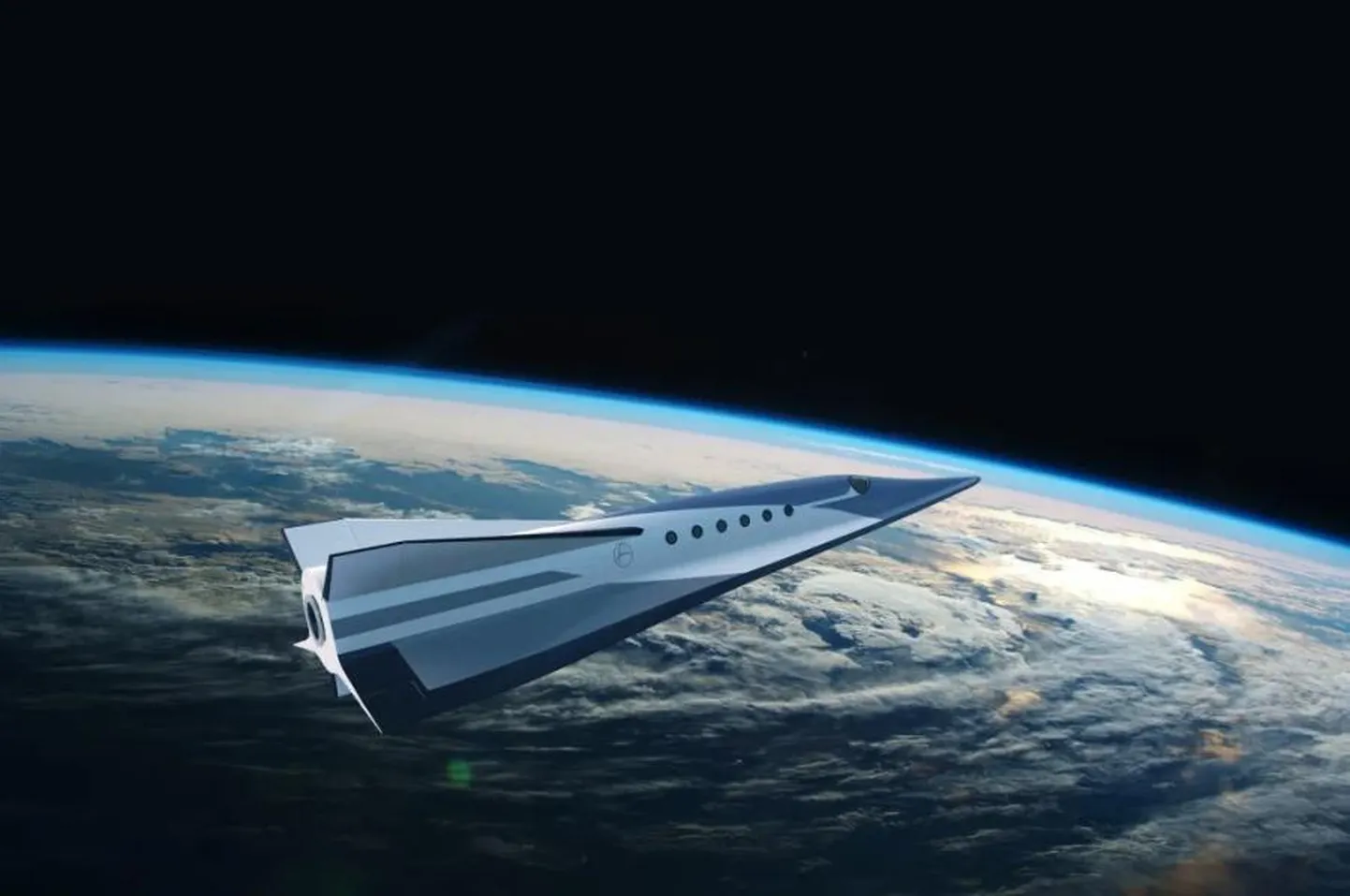 Kunstniku nägemus uuest hüperhelikiirusel lennukist, mille Hiina ettevõte Space Transportation avaldas 2021. aastal saja miljoni jeeni rahasüsti saamise uudises taolise lennuvahendi arendamiseks. Kuidas mitmekordse helikiirusega reisilennuk päriselt välja hakkab nägema, pole veel avaldatud.