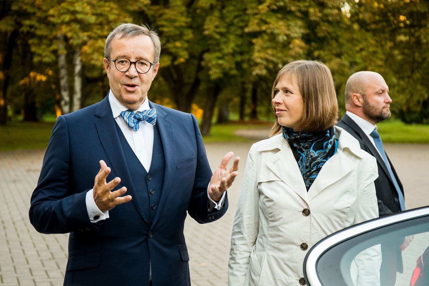 Uueks presidendiks valitud Kersti Kaljulaid kohtus eile Kadriorus Toomas Hendrik Ilvesega.