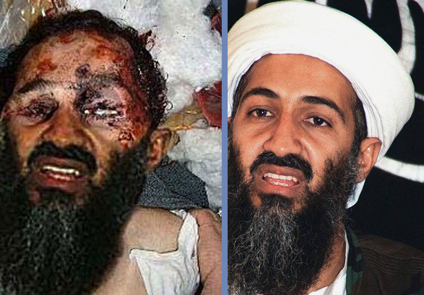 Moonutatud pilt Osama bin Ladenist.