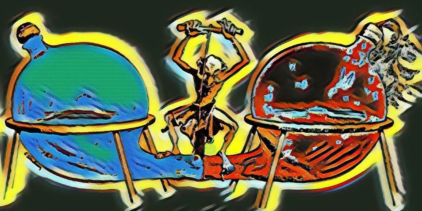 Maxwelli kuradikese roll on kahe klaaskolvi kokkupuutekohas tähele panna, kui kiiresti liikuvad molekulid sellele lähenevad. Kui pildi paremalt poolt läheneb selline aeglane molekulike, peab kuradike oma lapaka ava eest ära tõmbama ja laskma sel sinisesse – jahedasse – kolbi edasi kulgeda. Kui aga samas suunas kihutab kiire molekul, peab väljamõeldud deemon oma lapakaga ava sulgema ja laskma sellistel punakas – ehk siis soojas – kolvis edasi kulgeda. Siit ka küsimused: kui väike kuradike olema peaks, et selline masin töötaks, ja kui palju neid olema peaks, et näiteks maja soojaks saada?