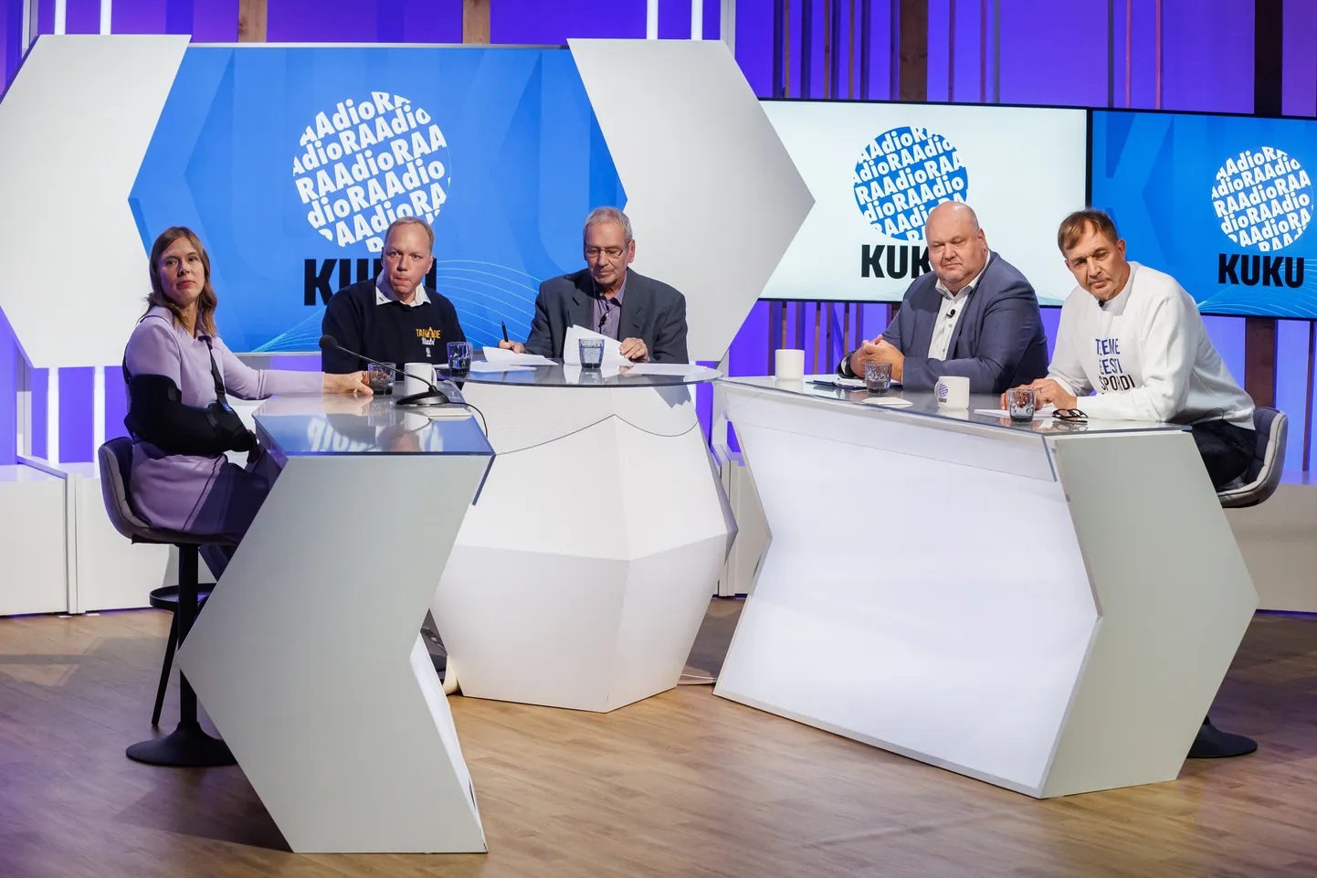EOK presidendikandiaadid eelmisel nädalal toimunud Kuku raadio ja Postimehe debatil.