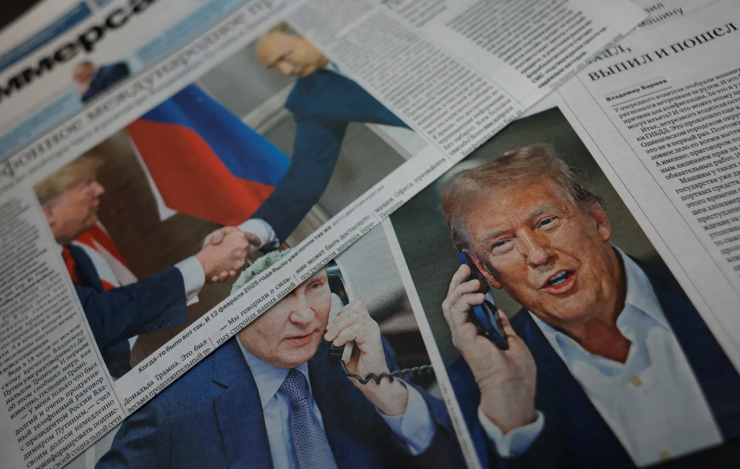 Putini ja Trumpi telefonikõne Vene päevalehtedes.