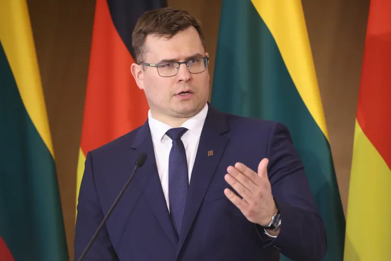 Министр обороны Литвы в 2024 году Лауринас Кащюнас.